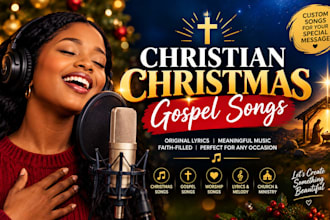 create an original christian christmas gospel song with lyrics and music
