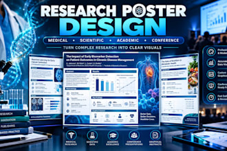 design medical poster, scientific, academic and research conference posters