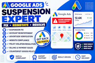 fix google ads suspension, reinstate your ads account