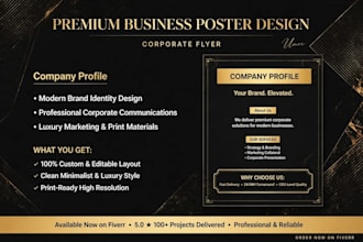 design premium business poster for summit conference event