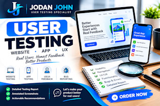do user testing for your website app and provide UX feedback