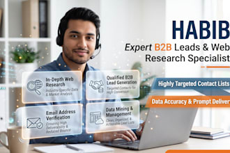do b2b lead generation and web research