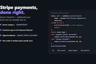 integrate stripe payments and webhooks into your web app