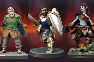create custom mini hero forge action figure miniature painting colectible 3d toy