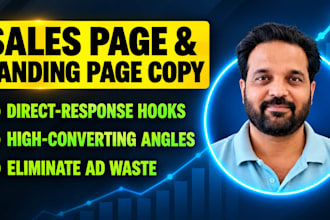 write high converting sales page copy and landing page copy