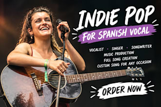 be your professional spanish indie pop female singer songwriter and vocalist