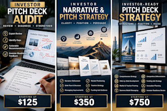 review, strengthen and develop your startup investor pitch deck