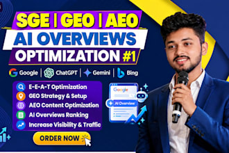 do sge, GEO, and aeo optimization to rank in google ai overviews and ai search