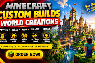 build professional minecraft castles, bases, maps, villages and houses