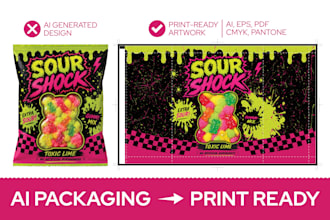 convert ai packaging, ai generated packaging design into vector print ready file