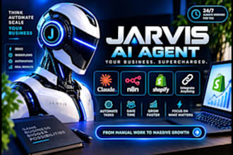 develop jarvis ai assistant, jarvis ai agent n8n automation shopify claude code