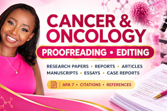 proofread cancer research papers, oncology reports, essays and articles