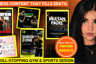 design gym and fitness social media posts