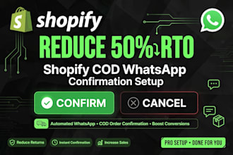 setup automatic whatsapp cod order confirmation for shopify store