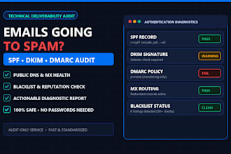 audit your email deliverability spf dkim dmarc and dns