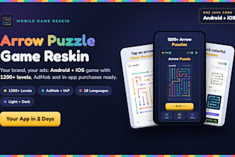 reskin arrow puzzle game for android and ios with admob and iap
