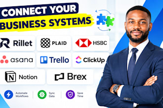 integrate rillet plaid hsbc asana trello clickup notion brex
