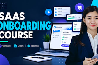 create saas onboarding course content and product training