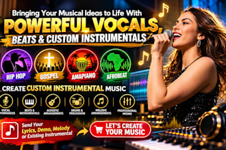 add violin guitar trumpet mandolin to hip pop gospel amapiano beats