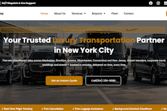 design a modern limo website for your limousine business