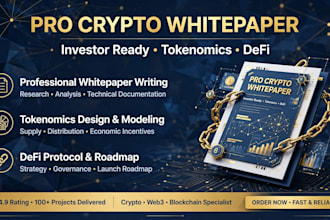 write a professional crypto whitepaper and tokenomics for your project
