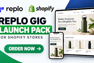 clone your shopify landing page design in replo, gempages or pagefly