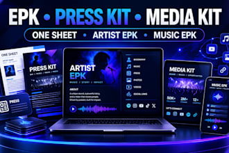 design epk press kit media kit one sheet artist epk and music epk