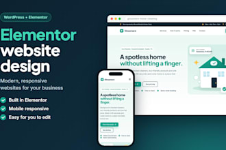 design a modern wordpress website with elementor for your business