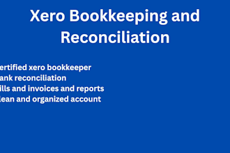 do xero bookkeeping, bank reconciliation, invoices and cleanup