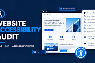 perform wcag accessibility testing, ada compliance audit and website review