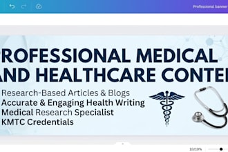 write professional medical and healthcare content