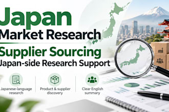 provide japan market research and supplier sourcing support