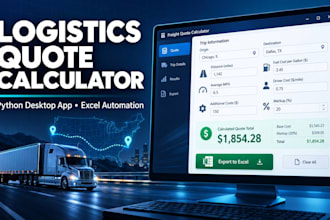 build python tkinter logistics software quote calculator excel windows desktop