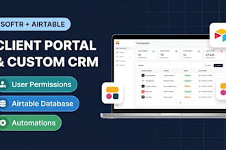 build softr client portal airtable CRM no code web app dashboard automation