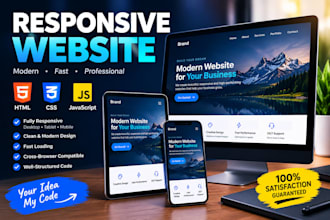 build html css javascript responsive website