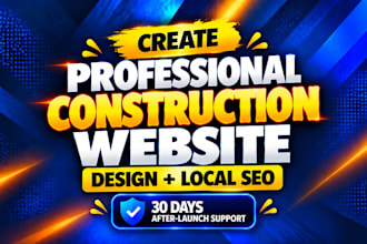 design redesign construction contractor website with local SEO