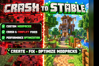 create, fix or optimize your minecraft modpack, cobblemon or crash issues