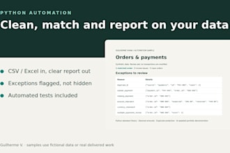 automate CSV and excel cleaning or reconciliation with python