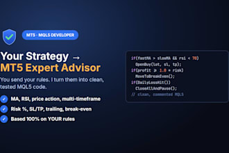 code your trading strategy into an mt5 expert advisor