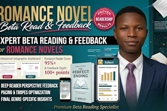 beta read your romance novel with feedback