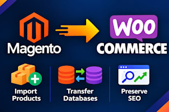 migrate magento to woocommerce import products transfer databases preserve SEO