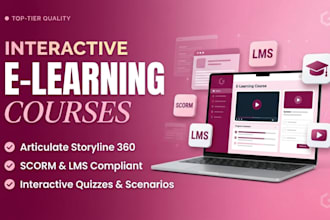 design interactive e learning courses in articulate storyline and scorm for lms
