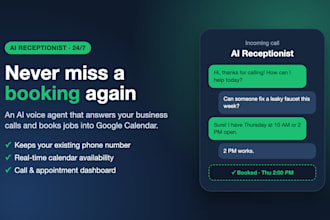 set up an ai phone receptionist that books appointments for your business