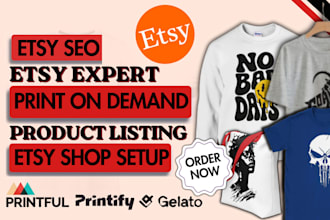 setup etsy store etsy print on demand etsy product listing etsy shop seo