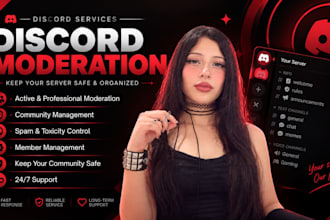 be your discord server moderator, admin or community manager