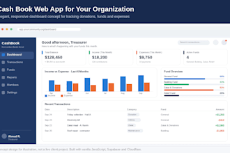 build a custom cash book web app for your organization or community