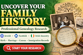 do jewish, scottish and ireland ancestry genealogy research, citation record