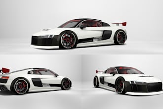 create custom automotive 3d cad models and car bumper designs, body kit