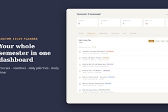 build a custom study planner dashboard with an ai tutor