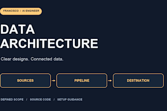design data architecture and build python data pipelines